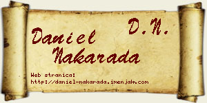 Daniel Nakarada vizit kartica